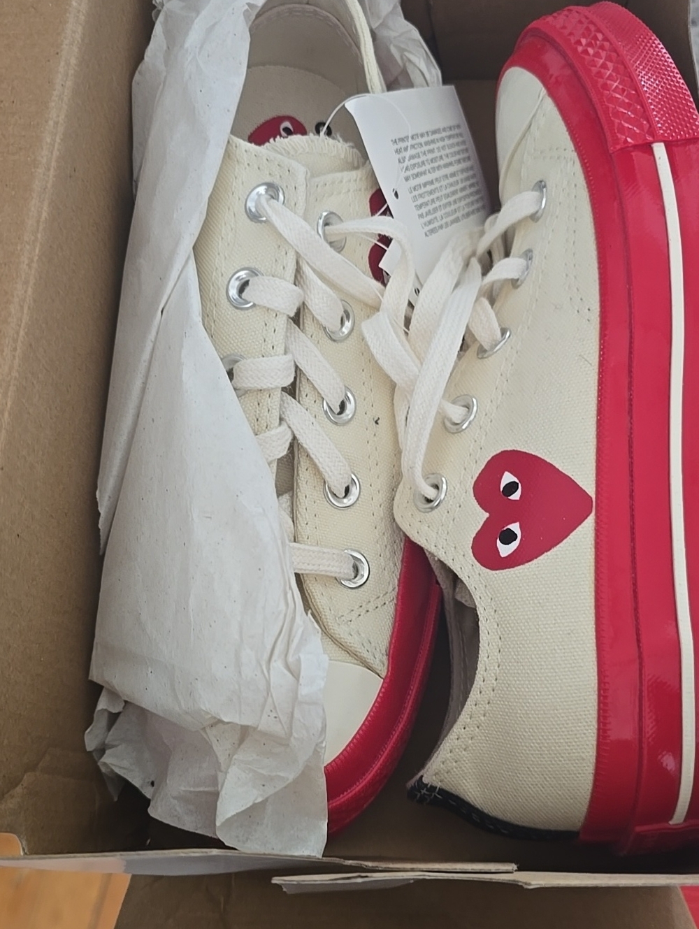 Canvas Low-Top Sneakers with Red Heart Accent